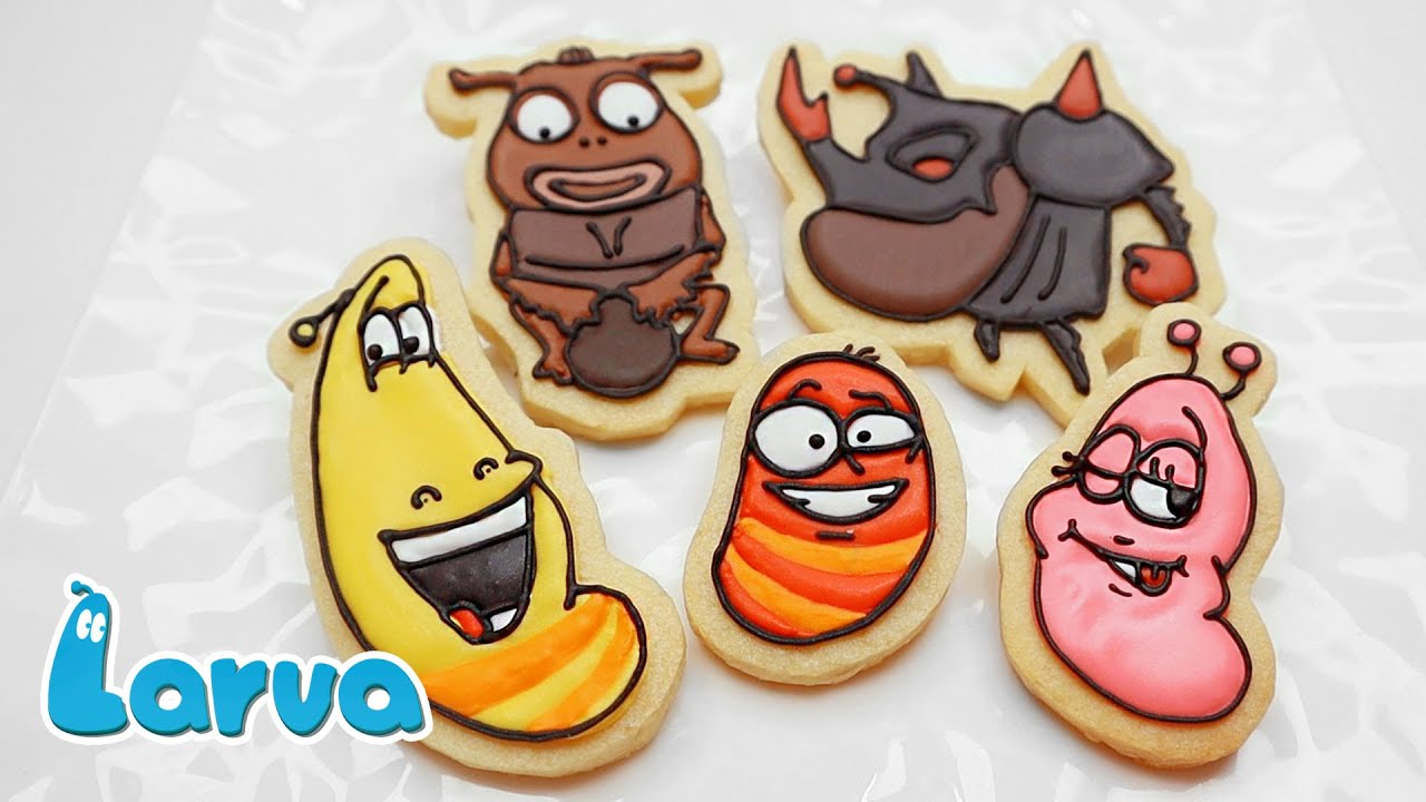 Larva Icing Cookies: Yellow, Red, Pink / Funny K- Animation , Korean animation / 라바 에니메이션