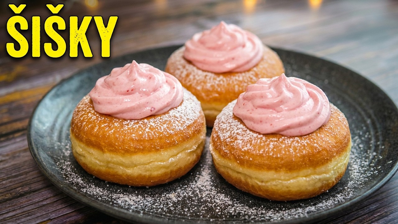 Пончики с клубничной пеной (субтитры) 🍩 Видео-рецепт | Хорошие рецепты от Аги
