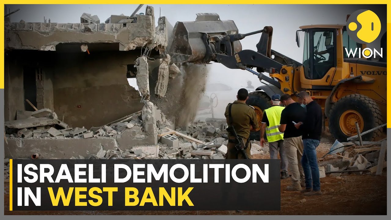 Israel Demolishes Buildings In West Bank: Bulldozers & Cranes Tear Through | WION