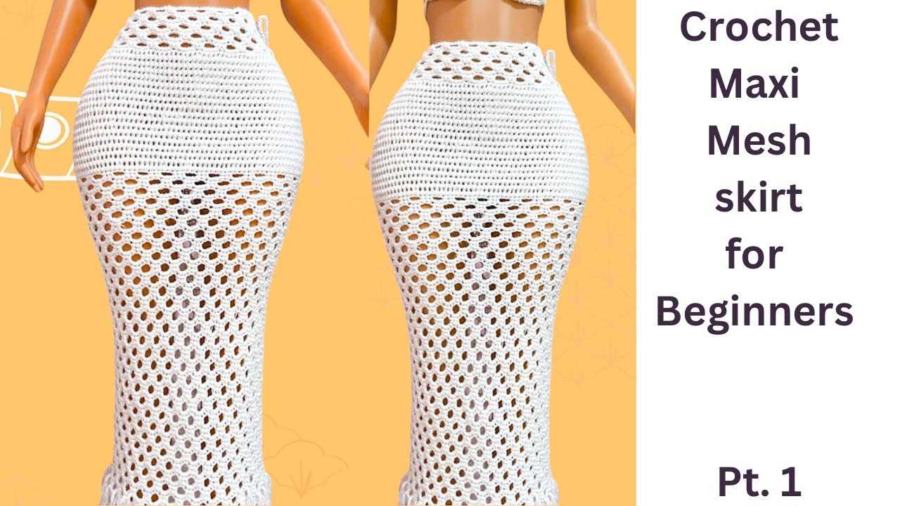 How to Crochet Maxi Mesh Skirt || Beginner friendly crochet skirt tutorial