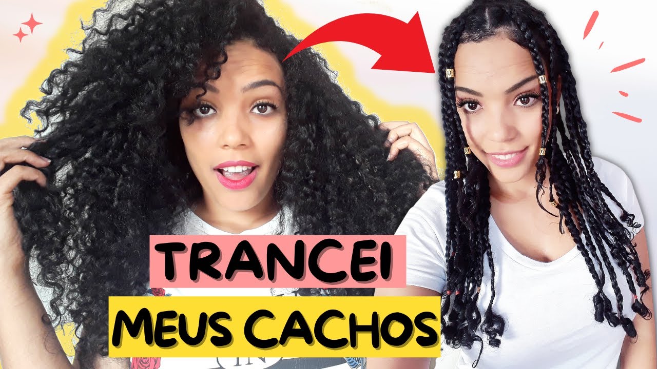 TRANCEI MEU CABELO CACHEADO SOZINHA | Andreza Siqueira