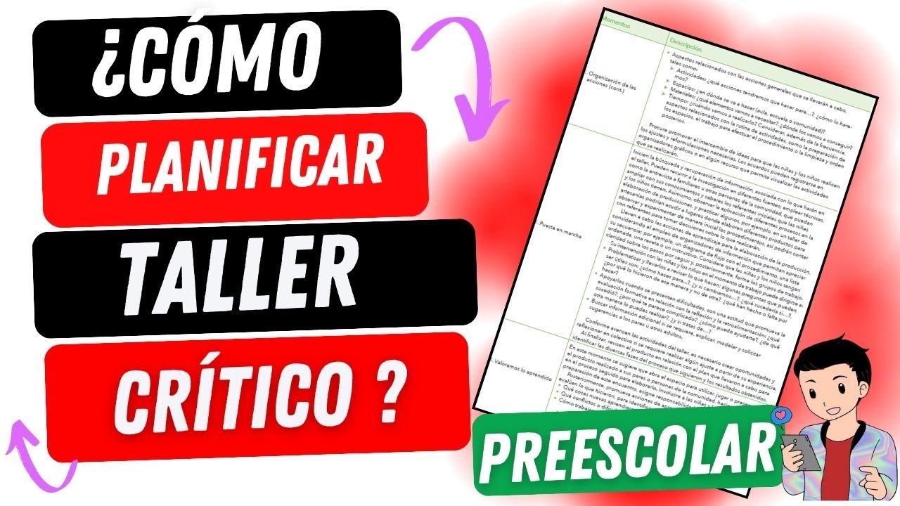 ¿CÓMO PLANIFICAR UN TALLER CRÍTICO? | MODALIDAD 1 PREESCOLAR