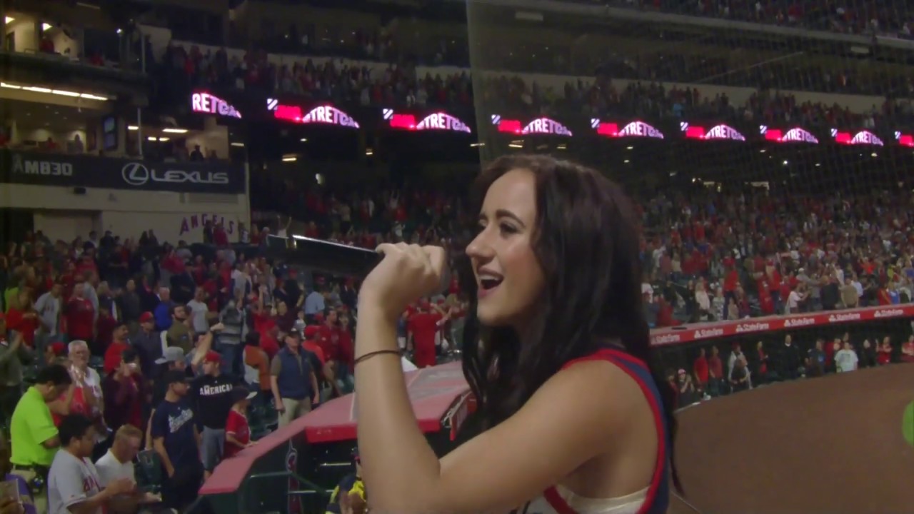 Ashley Wineland-7th Inning stretch- La Angels MLB