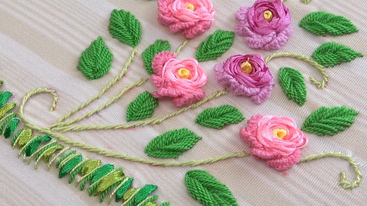 Bordado para Blusas con Hilos y Cintas
