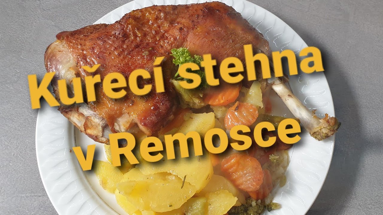 Pečená kuřecí stehna se zeleninou z  Remosky 👌