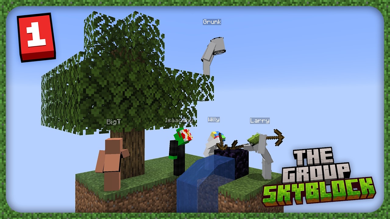 Групповой Skyblock: УЖАСНЫЙ первый день