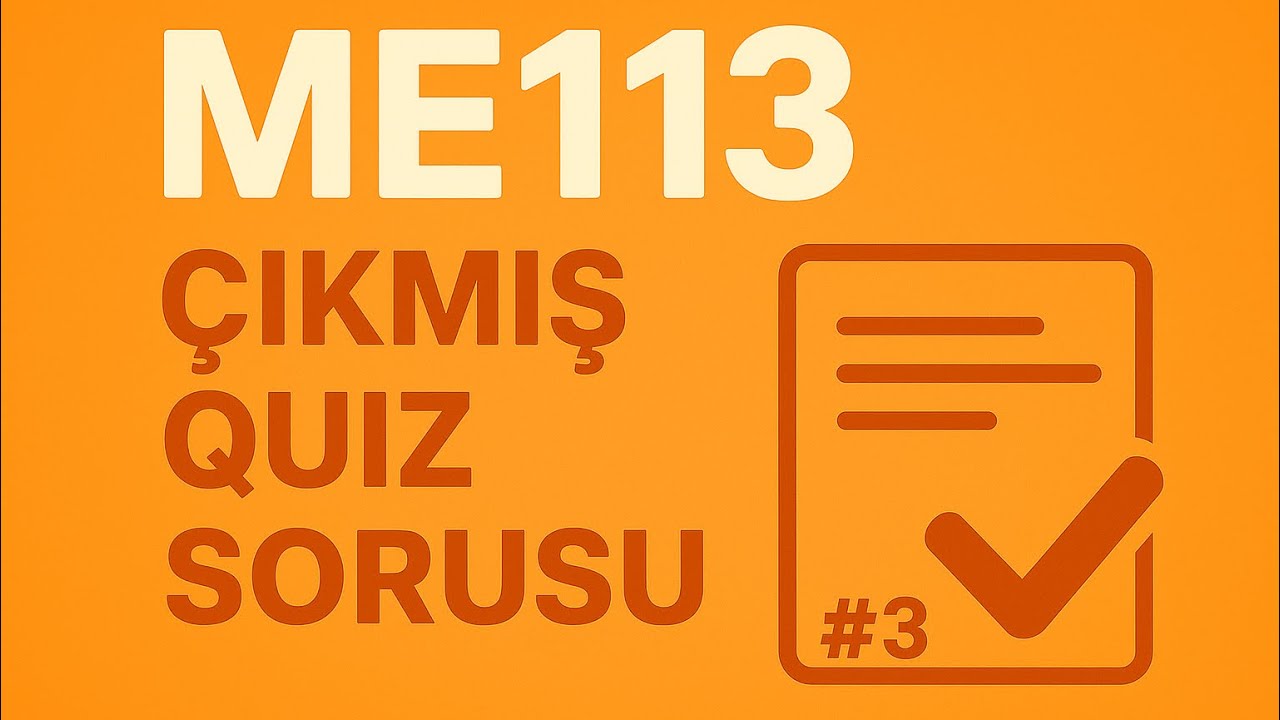 SolidWorks Dersi #3 &ndash; ME113 | İYTECAD T&uuml;rk&ccedil;e