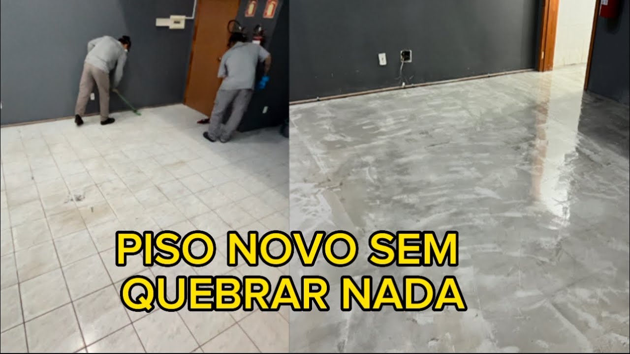 Cimento queimado maxi piso, piso novo sem quebrar nada