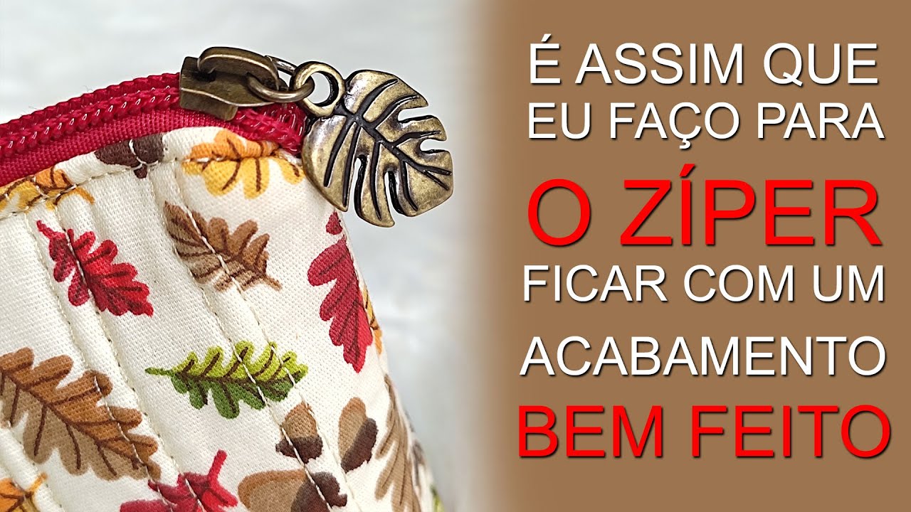 É ASSIM QUE EU FAÇO PARA O ZÍPER FICAR COM UM ACABAMENTO BEM FEITO