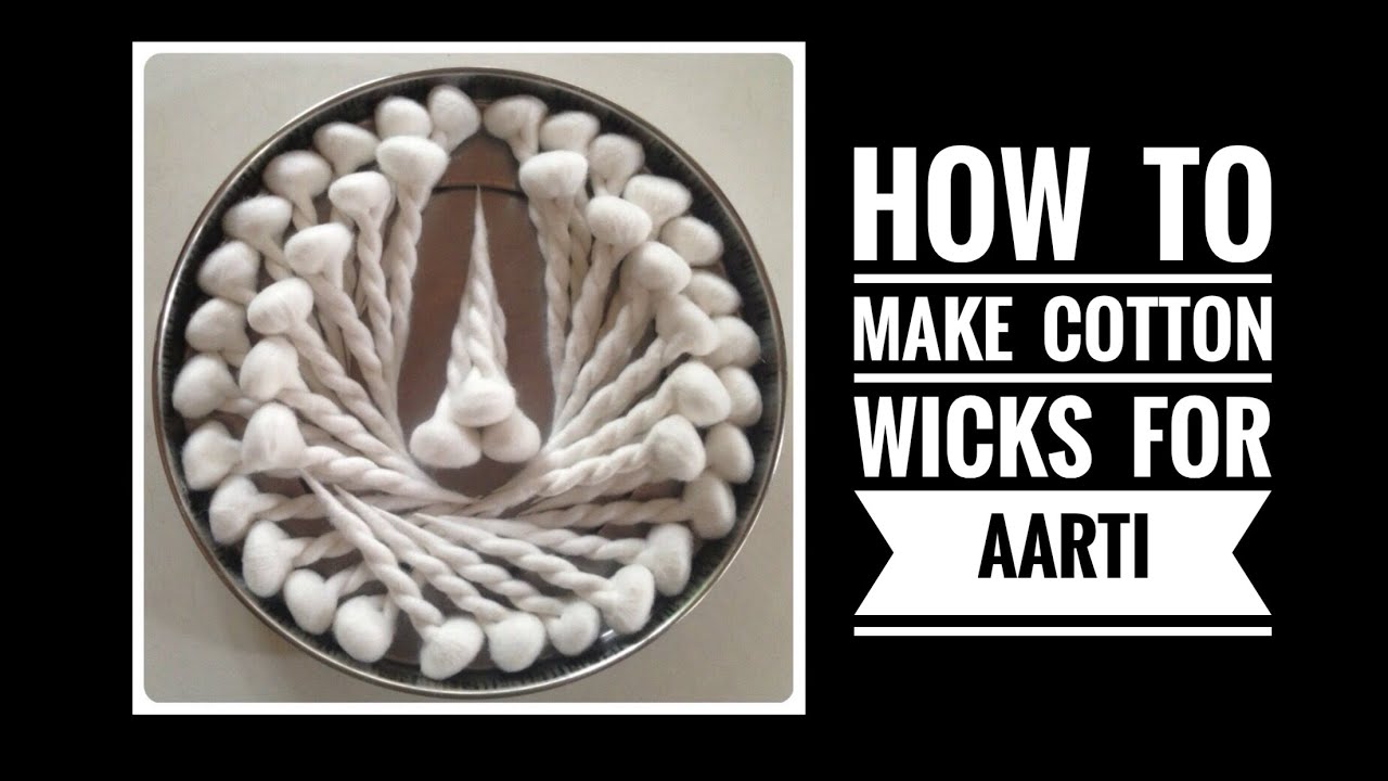 Radha Raman wicks-How to make cotton wicks for aarti - Wicks at Radharaman & Radha Gopinath temple.