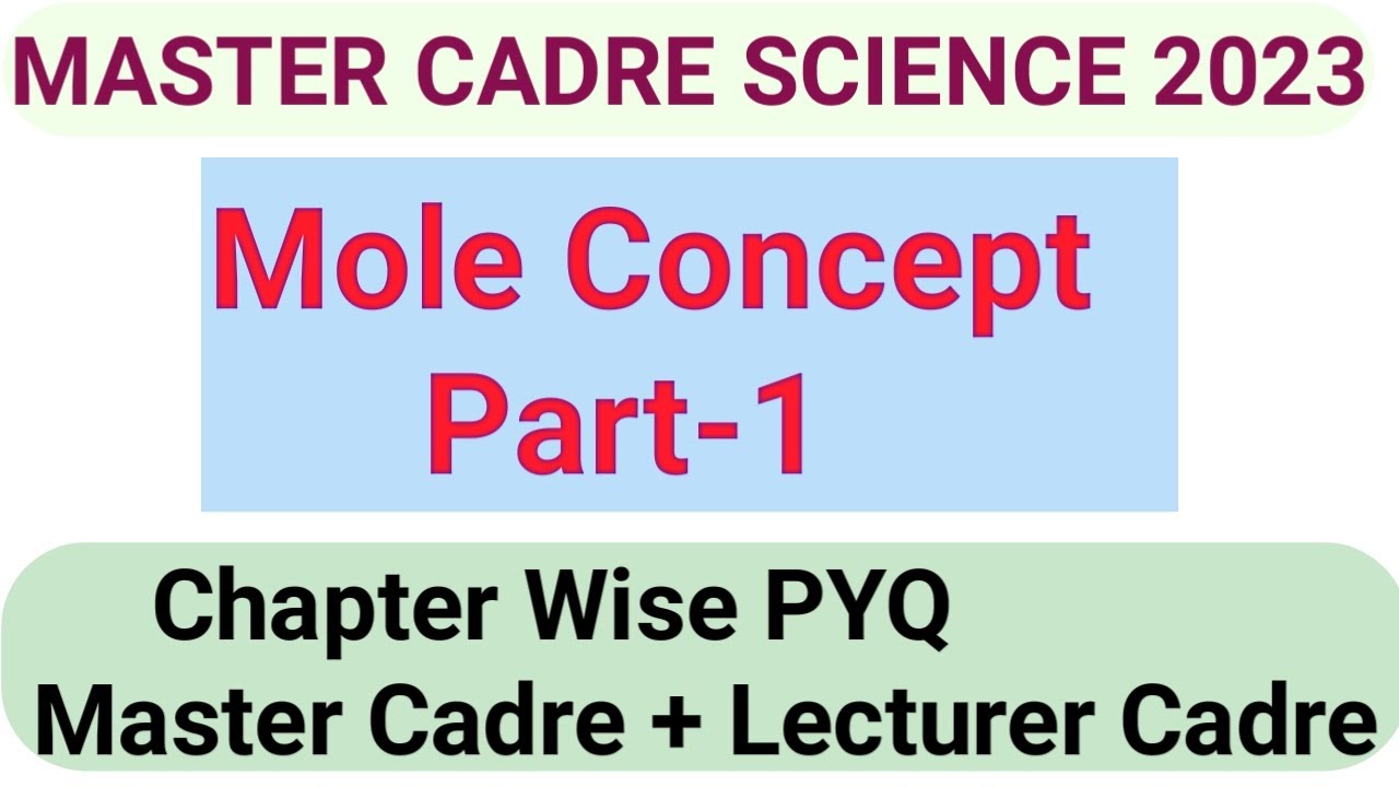 Mole Concept Question Discussion Part-1 ||Target Master Cadre 2023||
