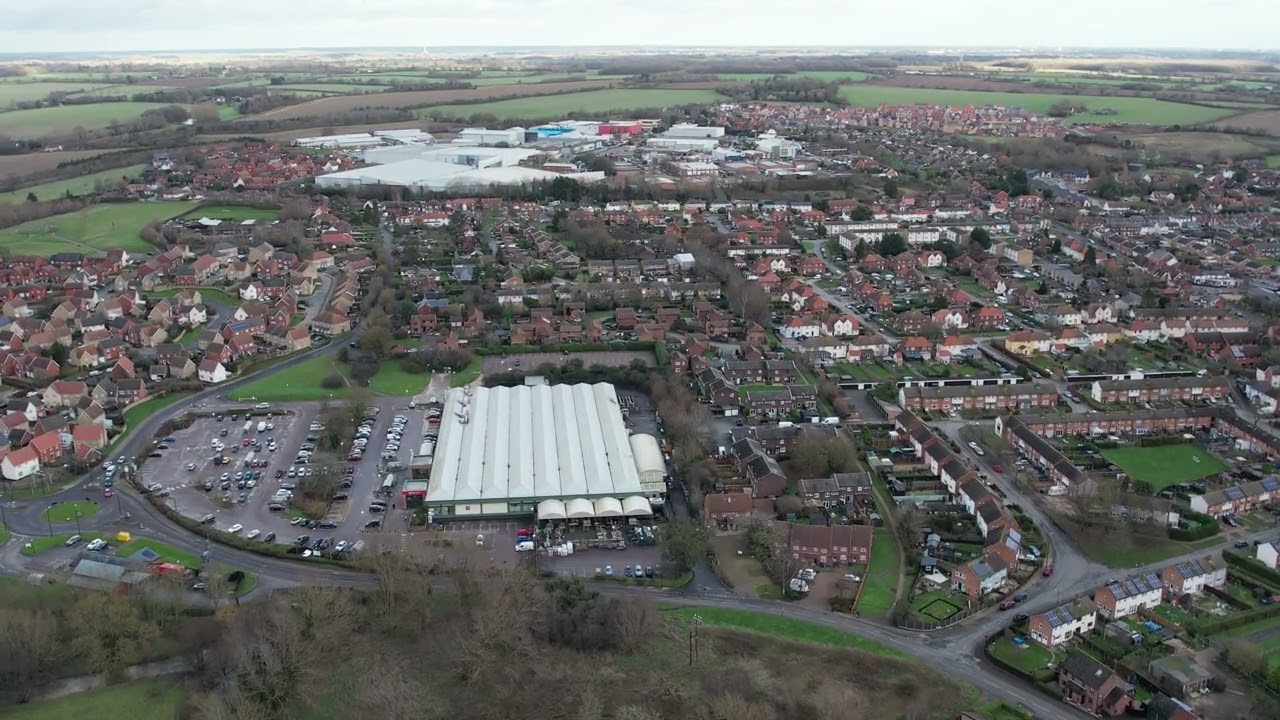 Hadleigh Suffolk UK from the Air Jan 2023