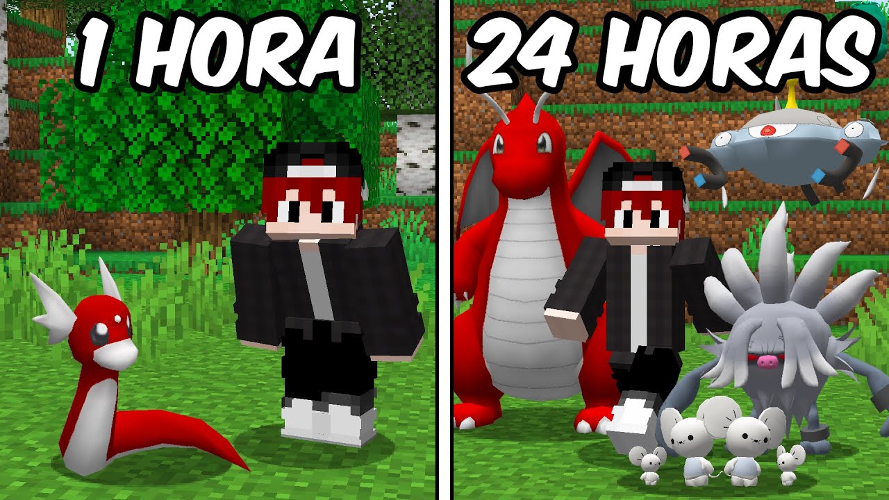 24 Horas no Minecraft Pixelmon PokeSquad