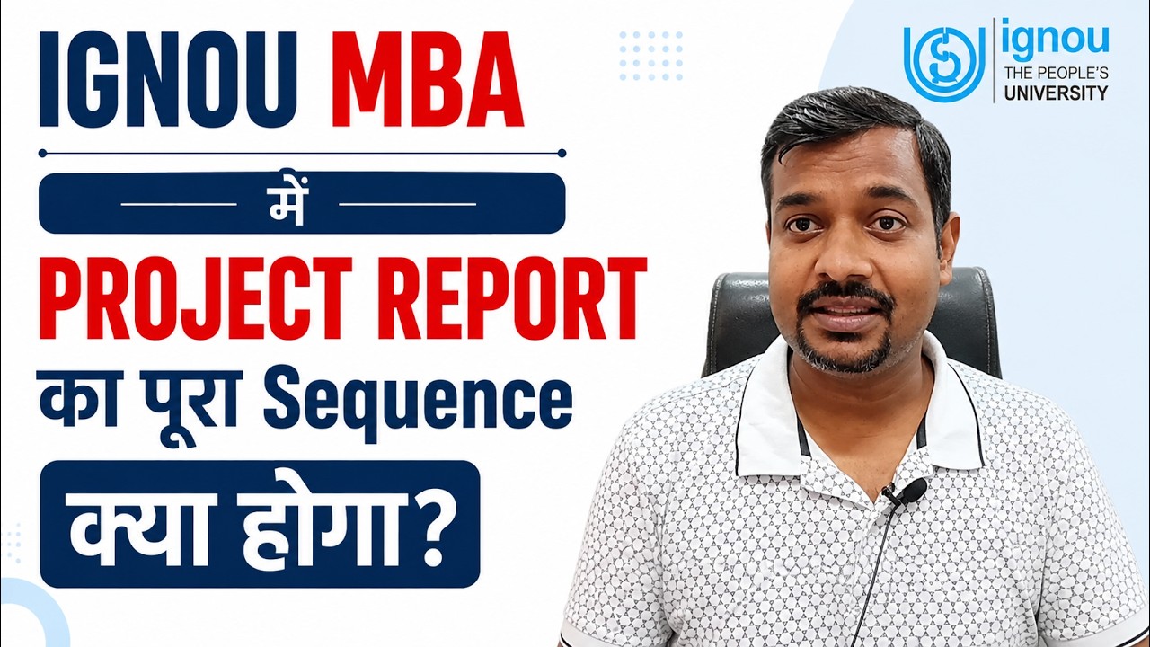 What is the Complete Sequence for an IGNOU MBA Project Report? #ignou #ignouassignment #ignouuniv...