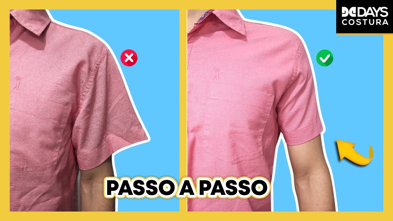 Como Apertar Manga de Camisa | Conserto de Roupas (PERFEITO)✅