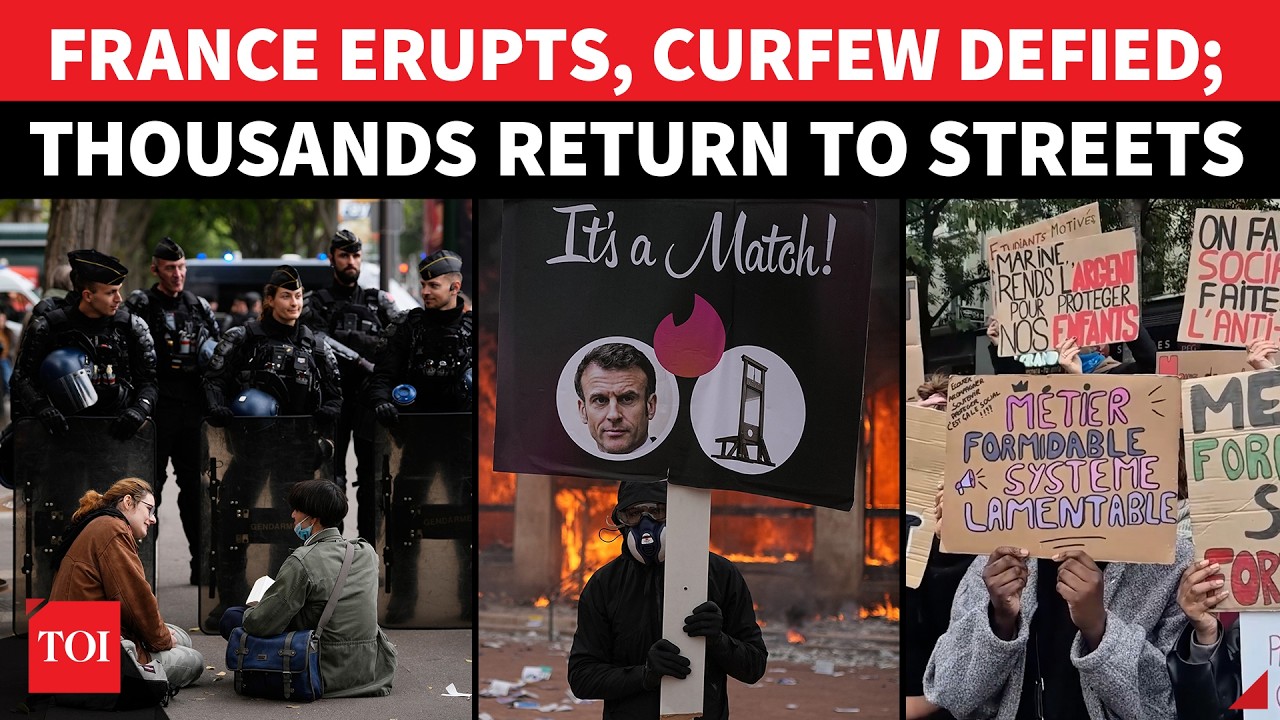 France ERUPTS Again; Thousands Defy Curfew In Paris After Riots | No Takers For Macron's Orders?