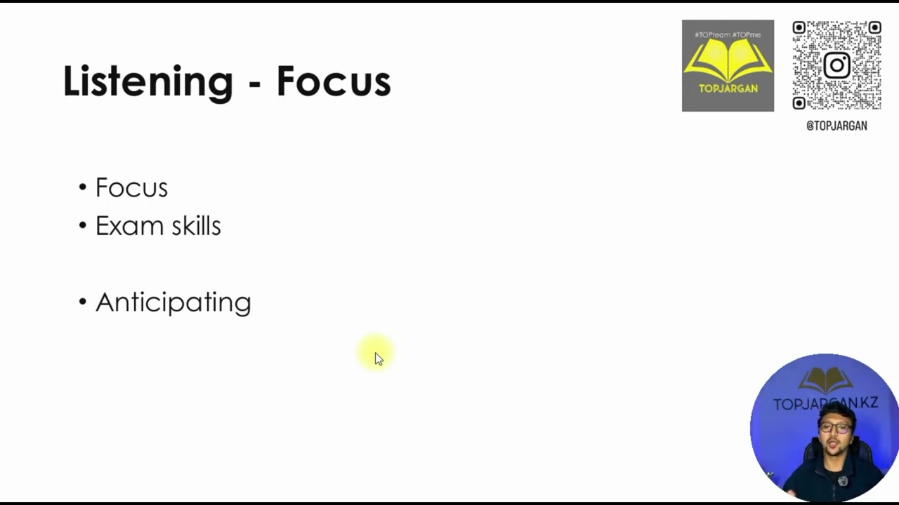 Lesson 6: the Listening Section, Training Focus – IELTS Course by TOPjargan Educational Centre