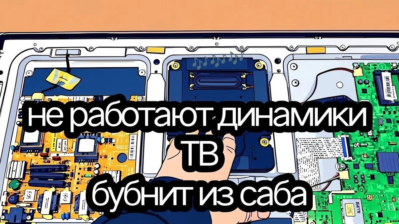 Ремонт телевизора, нет звука. Поменяли динамики а толку нет.#smartphone #телевизор 