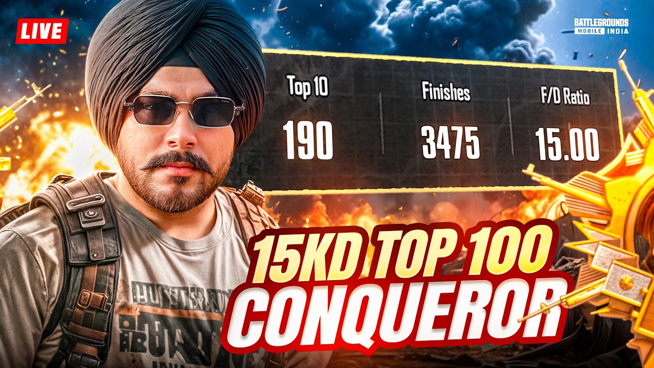 PBKS ON TOP 🦁 BGMI LIVE TOP 100 CONQUEROR LOBBY #bgmilive