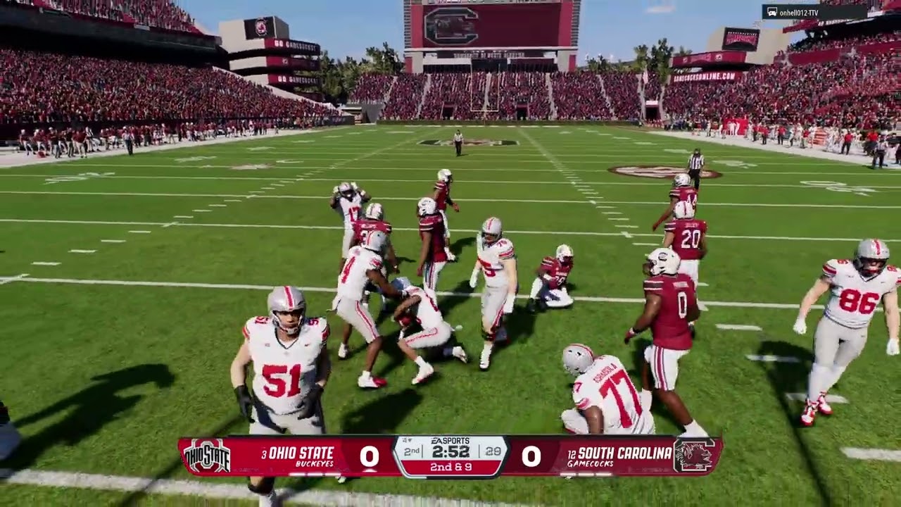 CFB26 RTCFP Julian Sayin to Jeremiah Smith for a 96 yd TD reception against South Carolina