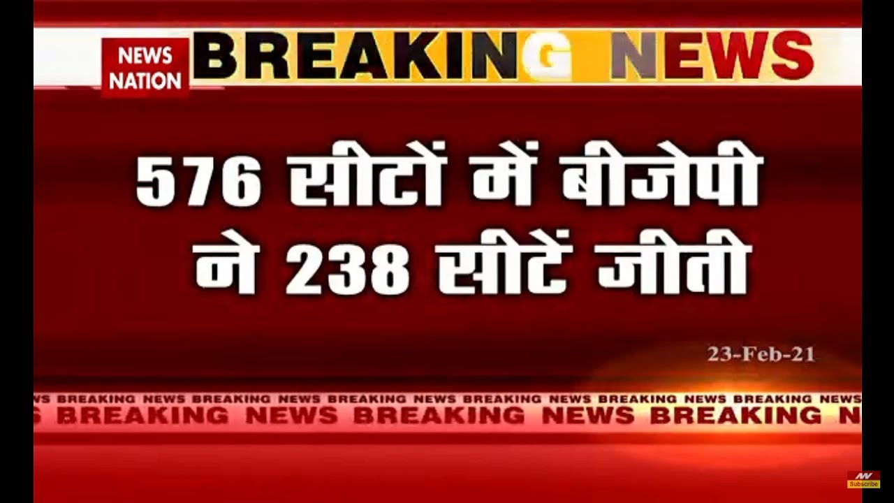 Gujarat Municipal Election 2021 :  BJP gains lead in over 238 seats, AAP leads on 20 seats