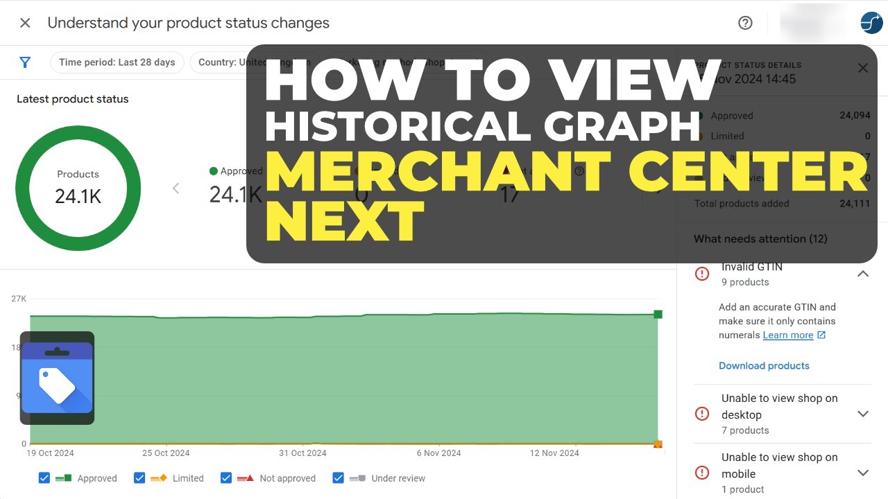 How To View Status Graph in Google Merchant Center Next