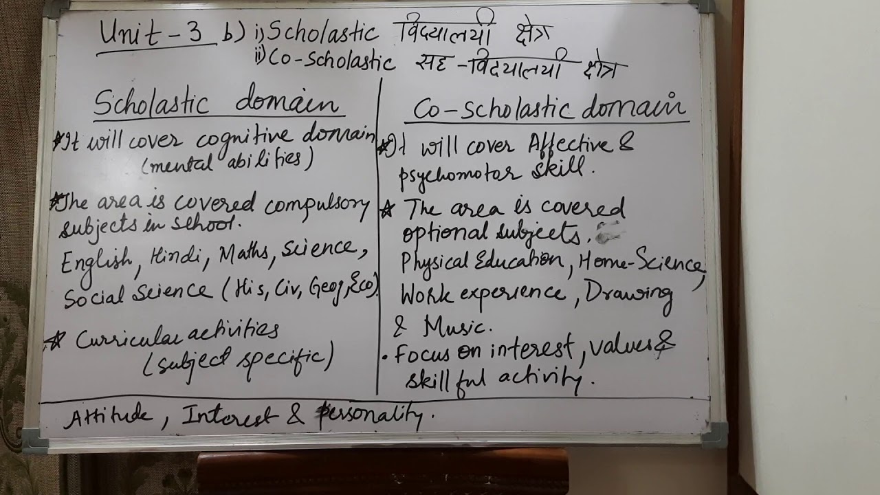 Scholastic & Coscholastic domain