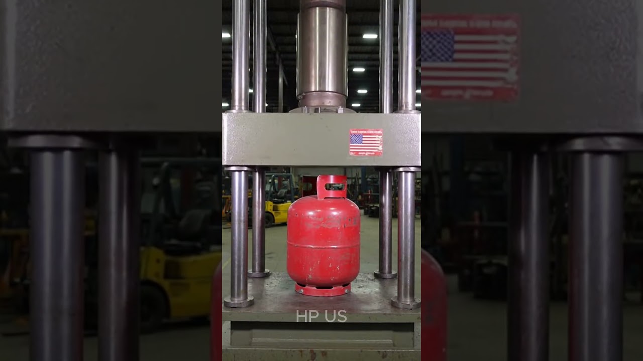 Hydraulic Press vs Cooking gas cylinder
