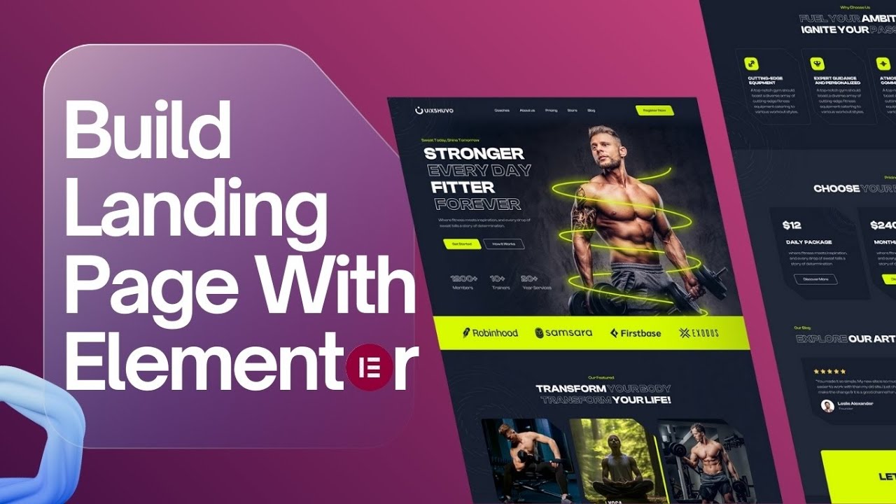 Elementor Gym Landing Page Tutorial for Beginners (2026)