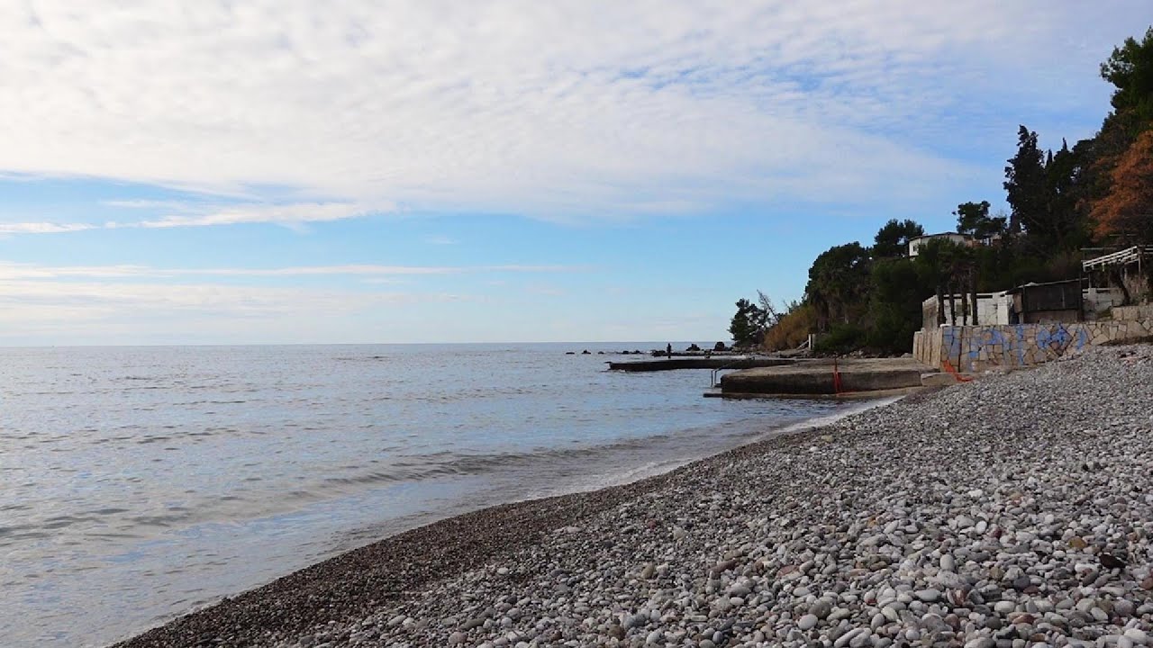 ASMR Sea Waves on Pebbles in Bar, Montenegro | Cloud Blanket Sky & Pure Nature Sounds | 40 min