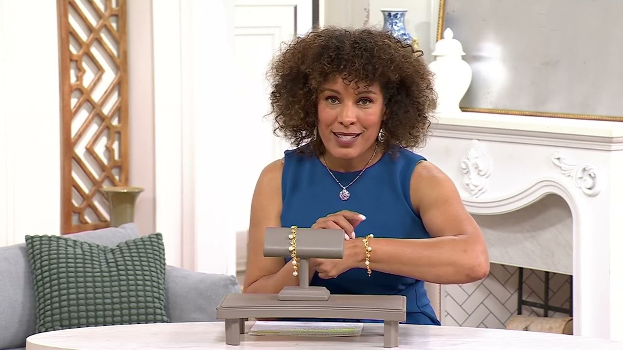 Honora x Diamonique Oval Rolo Charm Bracelet, Sterling Silver on QVC