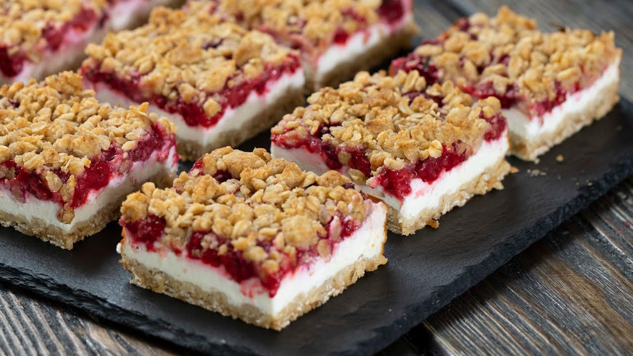 Raspberry Yogurt Bars