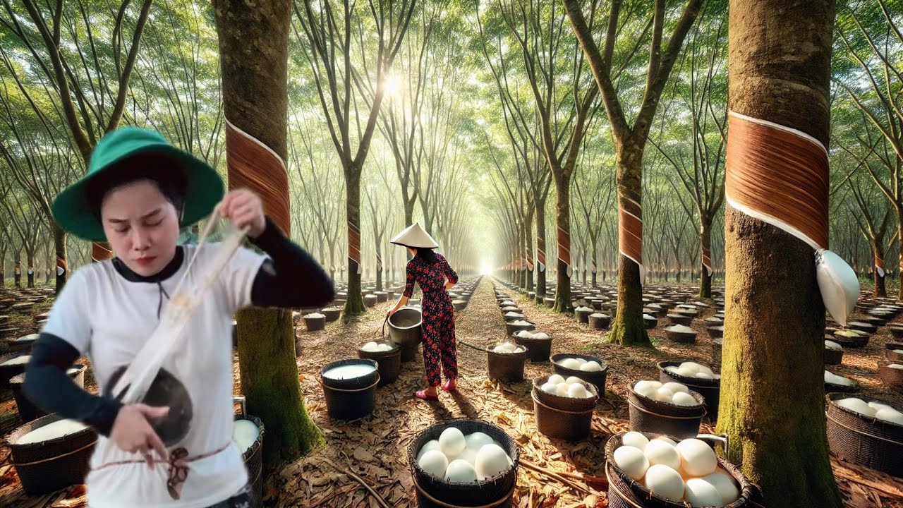 Rubber Tree Harvesting ASMR: Rubber Tapping Relaxation
