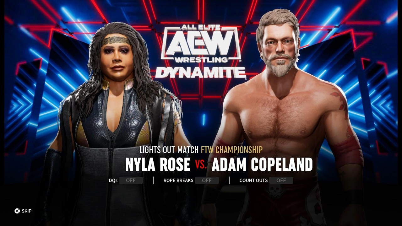 AEW Fight Forever - Nyla Rose vs. Adam Copeland (PS4)