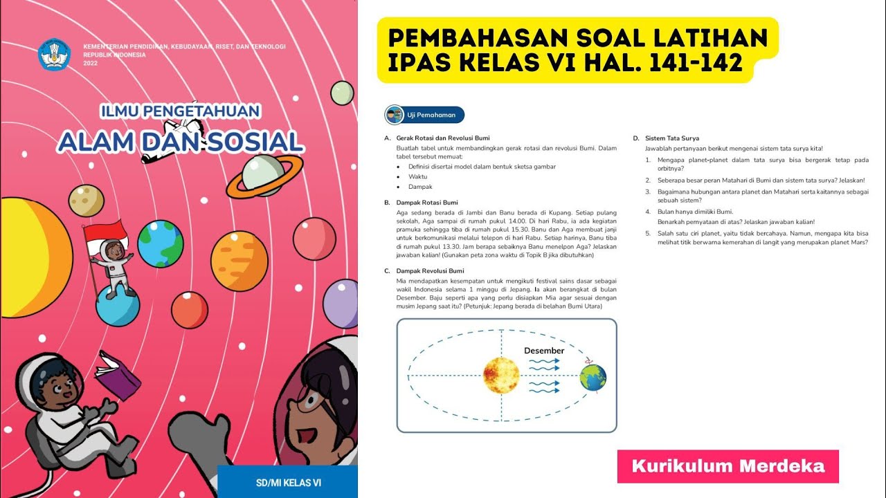 Pembahasan Soal Latihan IPAS Kelas VI halaman 141-142