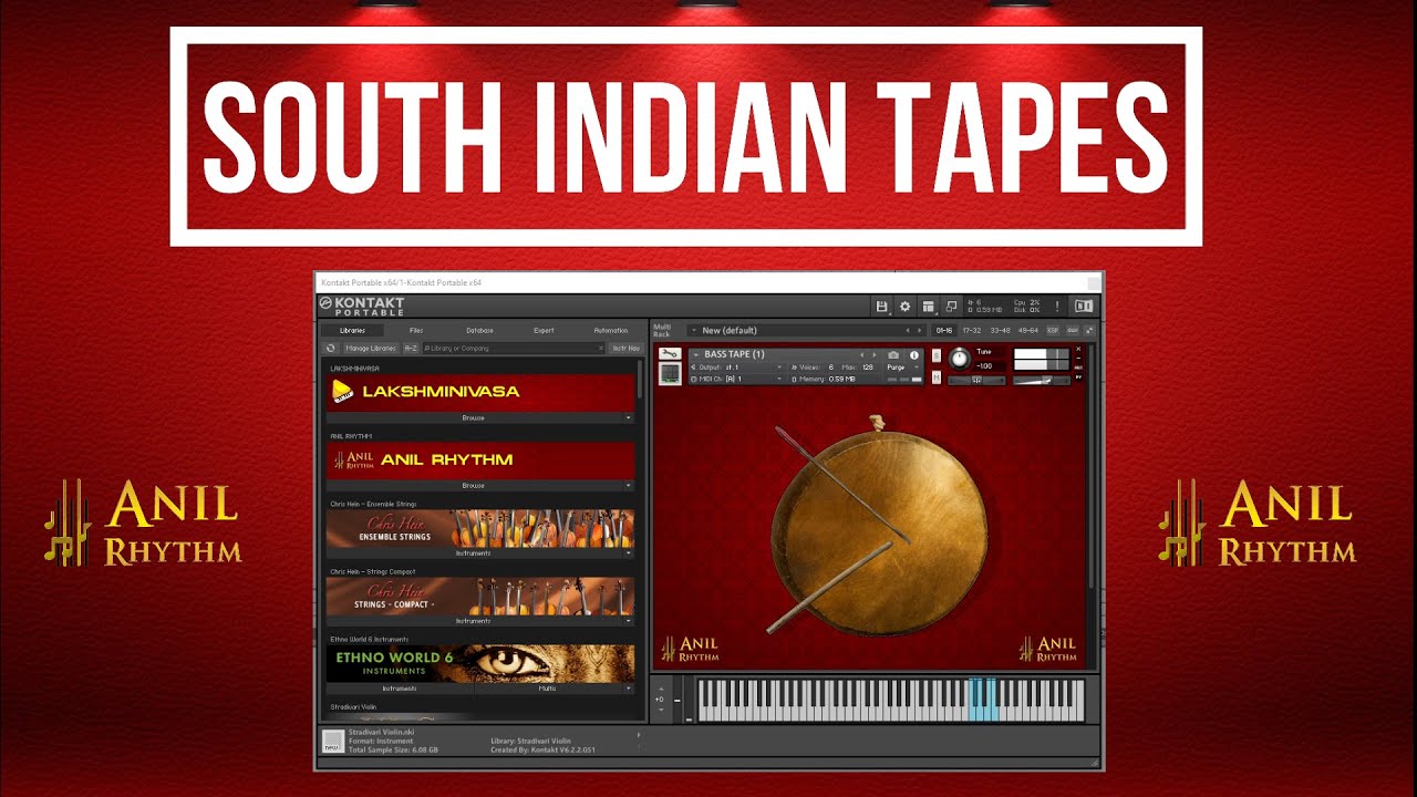 SOUTH INDIAN TAPES || RHYTHM KONTAKT || RHYTHM LOOPS || BY ANIL RHYTHM || HQ || 4K