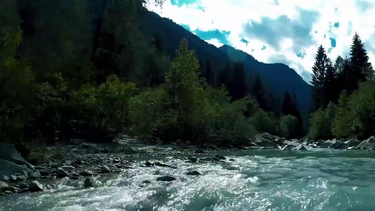 Relaxing Water Flowing in a Stream | Peaceful Nature Stream for Sleep & Stress Relief  (4K)