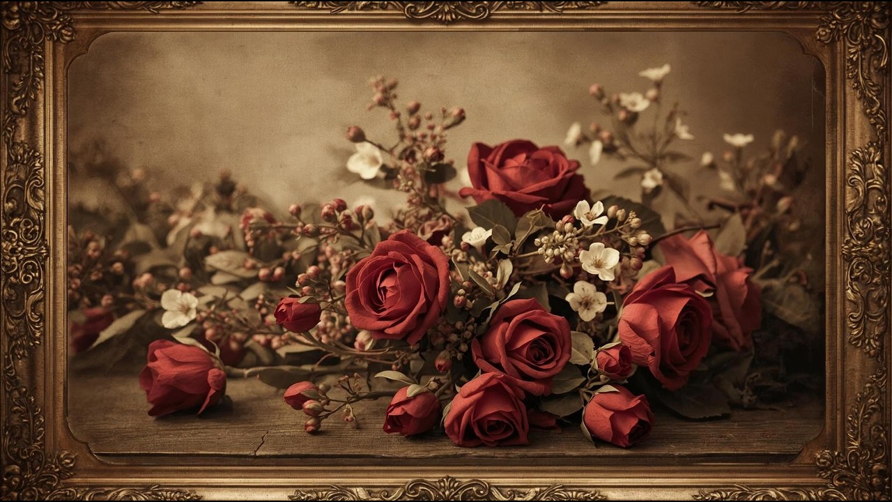🌹 Romantic Vintage Roses 🌹 | Classic Floral Masterpiece for Calm & Cozy Mood