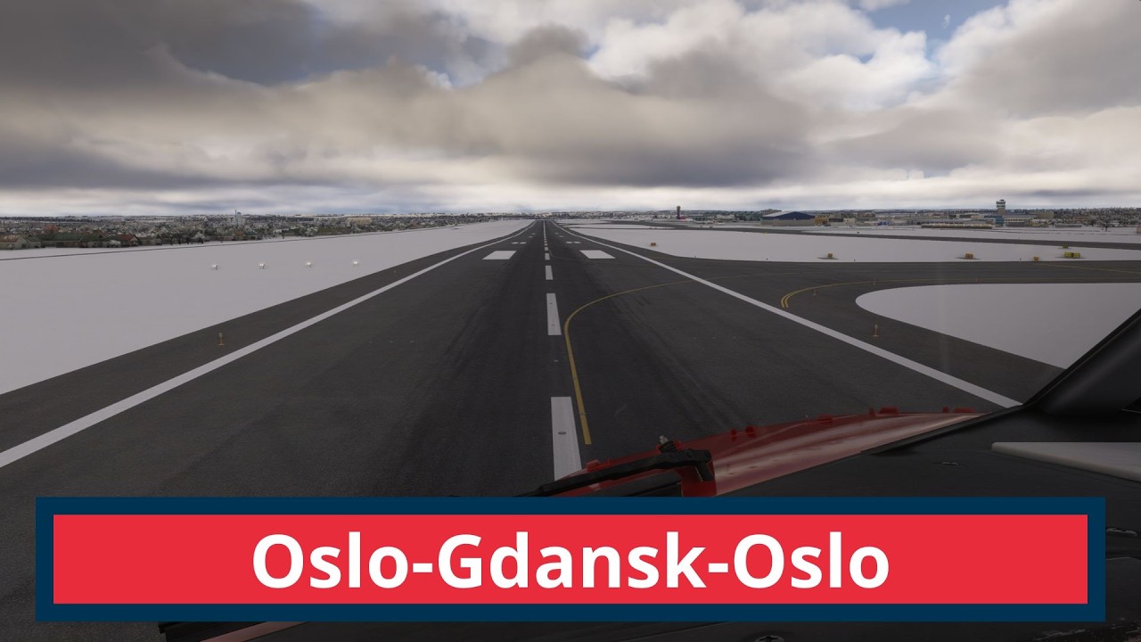 MSFS2024 flying from Oslo to Gdansk to Oslo Norwegian PMDG 737-800