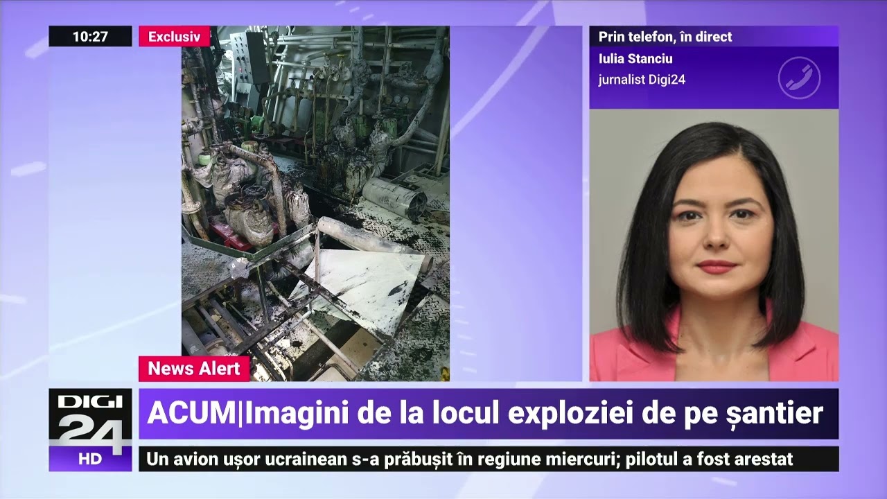 Primele imagini de la locul exploziei de pe Șantierul Naval Midia. Trei persoane au fost rănite
