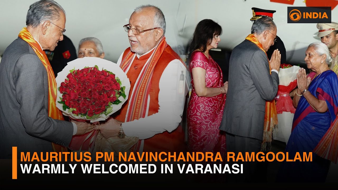 Mauritius PM Navinchandra Ramgoolam Warmly Welcomed in Varanasi | DD India