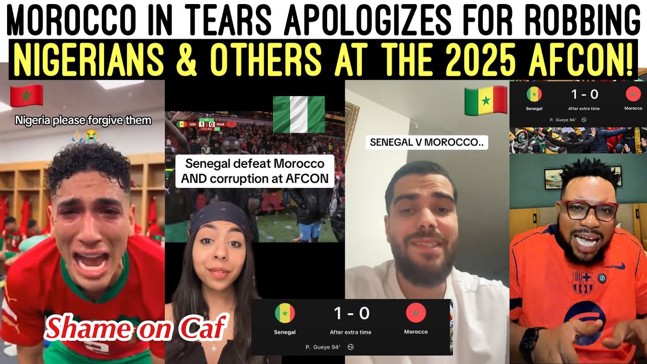 DISASTER‼️😭 MOROCCO🇲🇦 IN TEARS APOLOGIZES FOR ROBBING NIGERIA & OTHERS AT THE AFCON! 