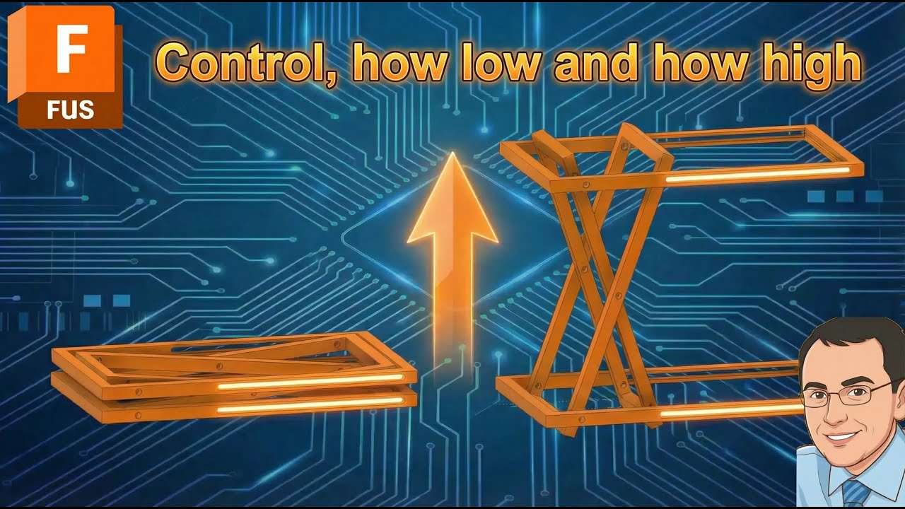 Scissor Lift Mechanism Travel Control in Fusion 360 | Slots, Motion Limits & Interference