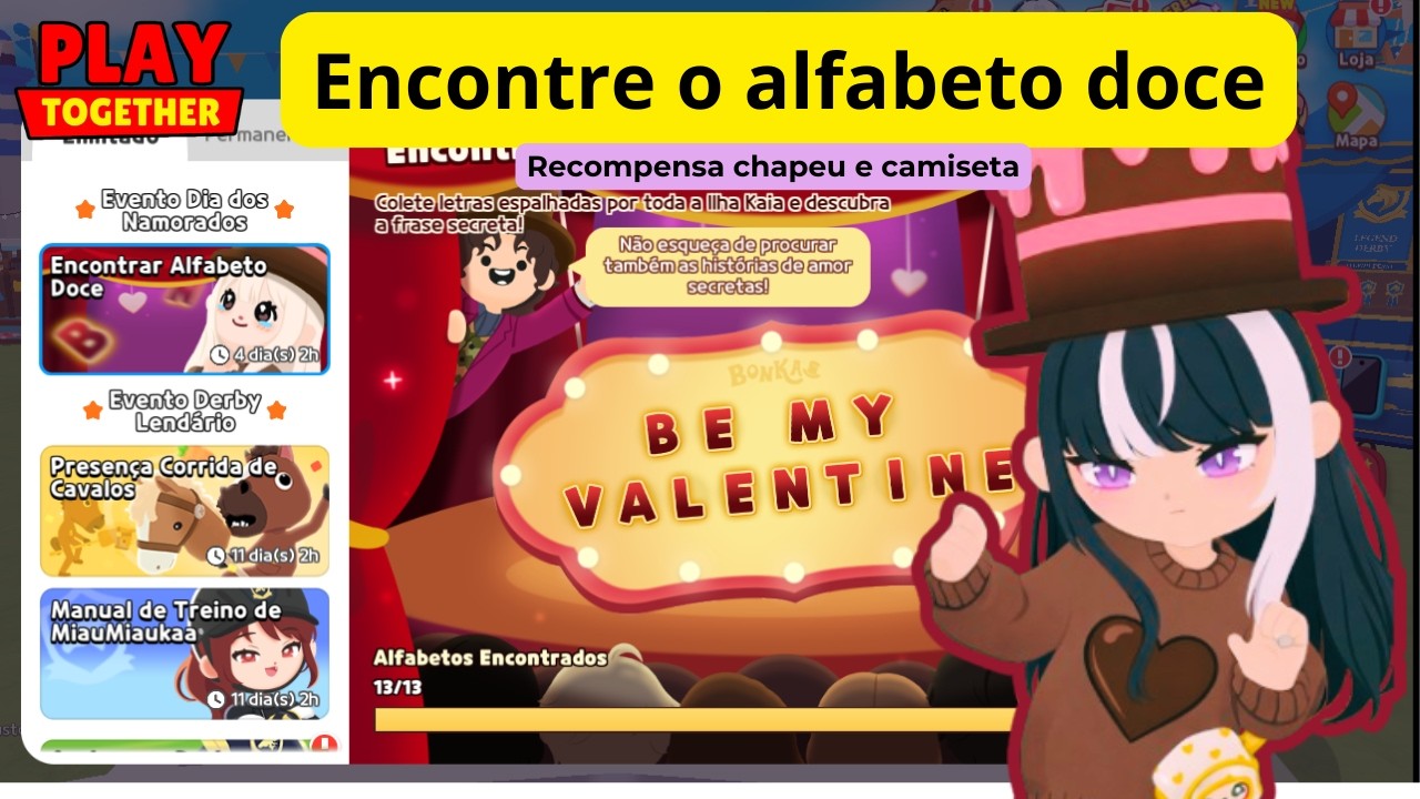 ENCONTREI TODAS as LETRAS DOCES 🍭✨ Localização Completa do Evento no Play Together!
