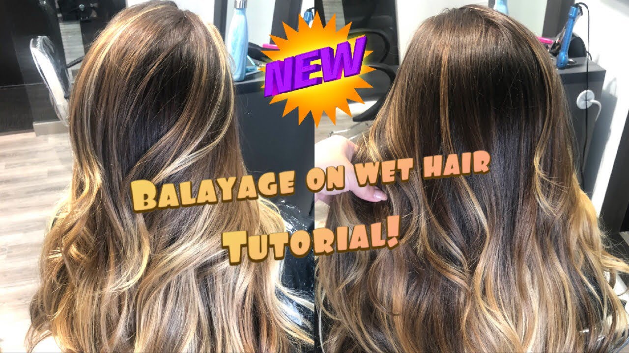 Balayage on wet hair tutorial!