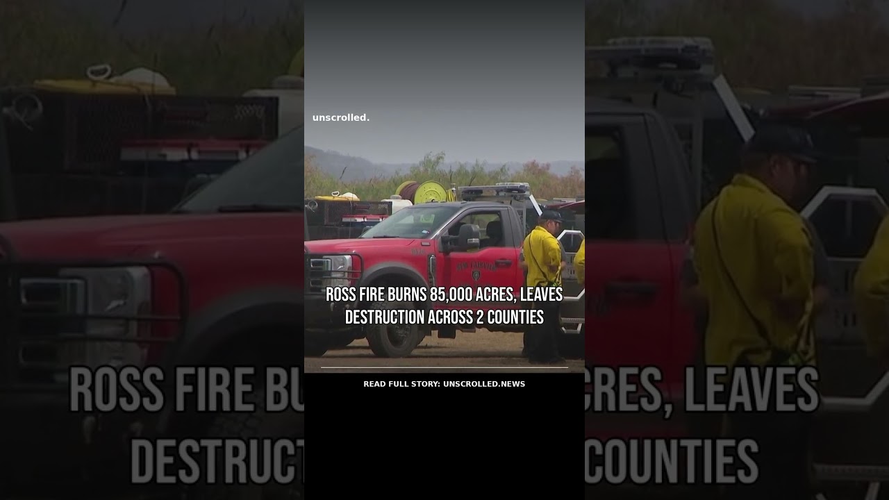 Ross Fire burns 85,000 acres, leaves destruction across 2 counties #Shorts