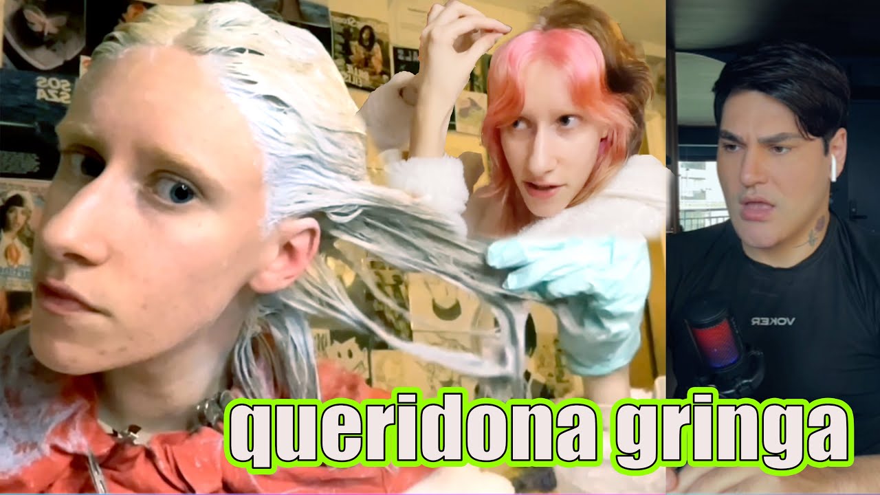 QUERIDONA PORTUGUESA DESCOLORINDO CABELO PRETO PRA FICAR LOIRA TOTAL