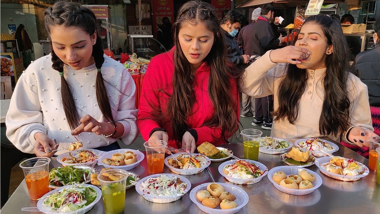 Indian Street Food Eating Challenge | Indian Street Chaat Competition | Food Challenge
