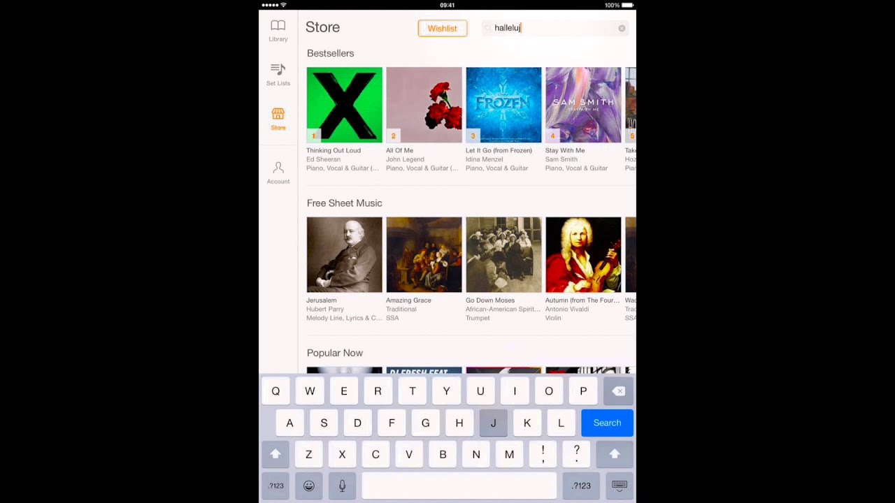 Sheet Music Direct for iPad: Search/Browse for Sheet Music