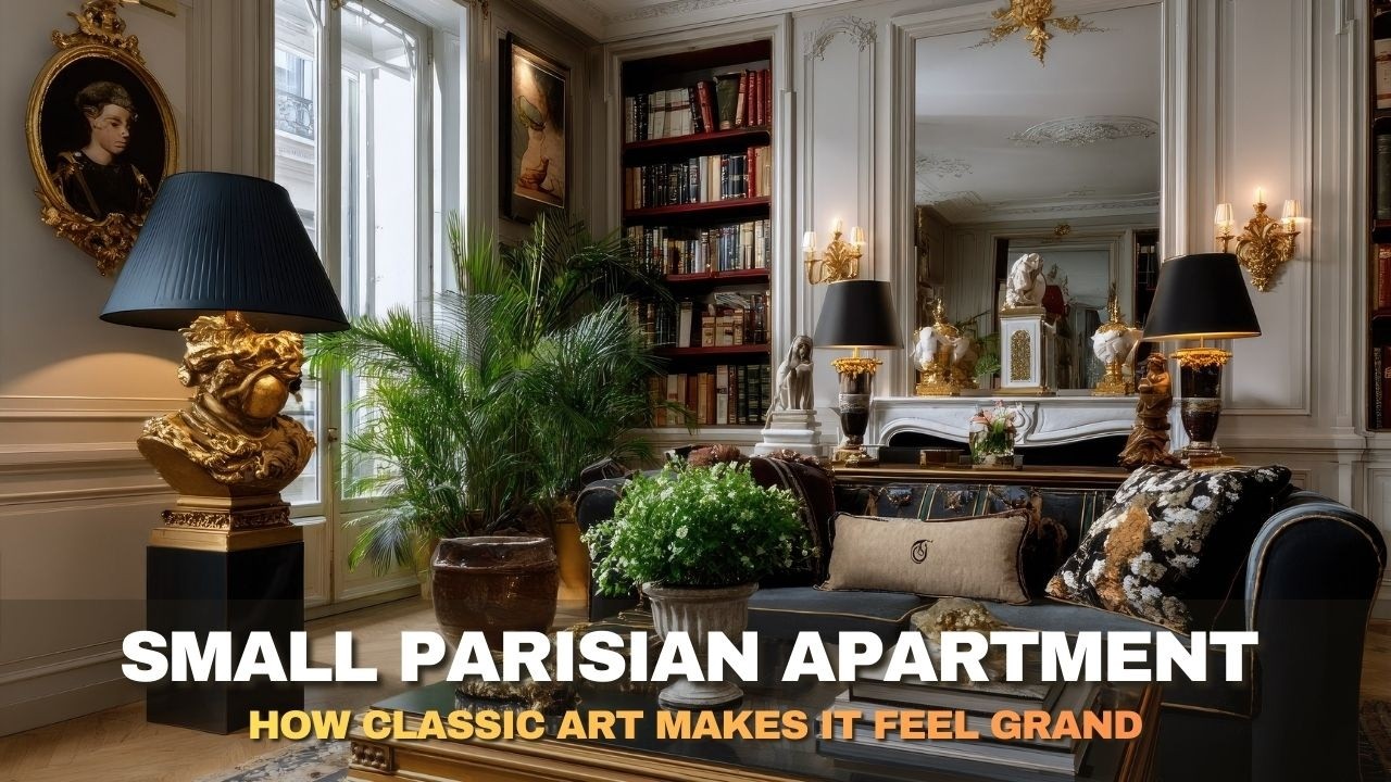 This Small Parisian Apartment Feels Surprisingly Grand — The Power of Classic Art & Ornaments